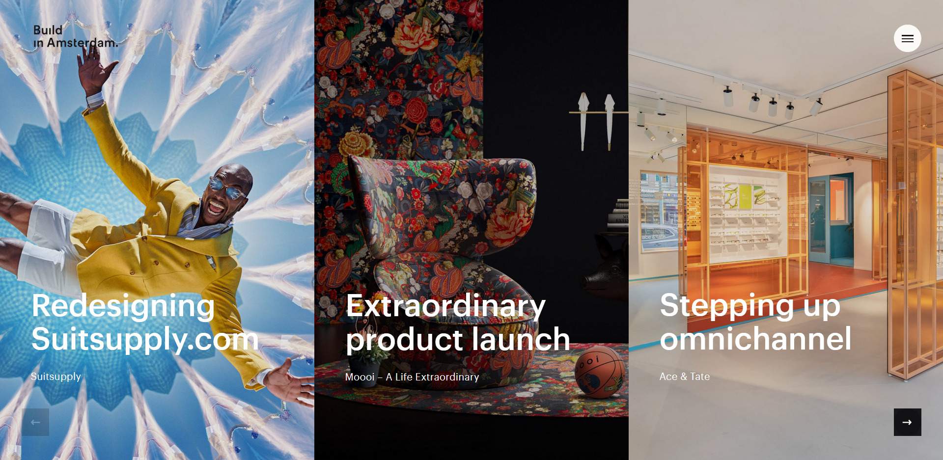 Website of Build in Amsterdam, one of the best web design companies in the world.