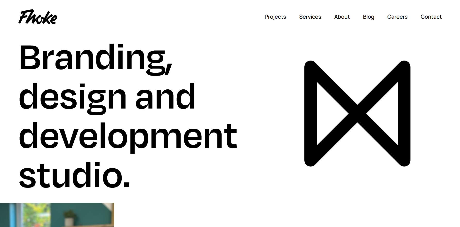 Fhoke's website homepage.